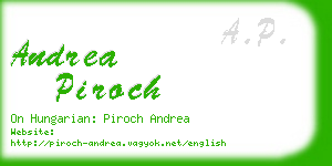 andrea piroch business card